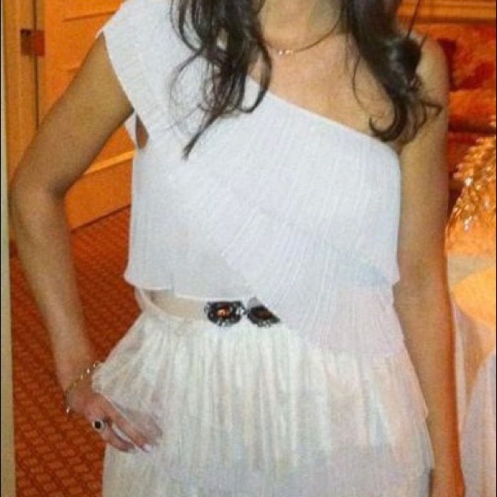 Bcbg one shoulder dress